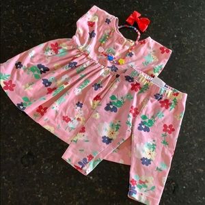 Hanna Andersson dress & leggings set, size 90 3T